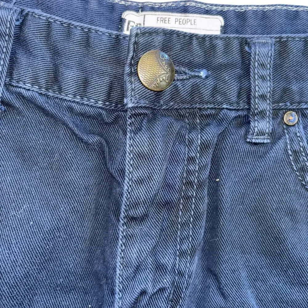 Free people Navy Frayed Distressed Shorts Women's 29 Summer Casual Hippie Boho